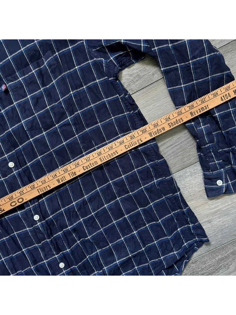 Polo Jeans Co Ralph Lauren Men's L Button-Up Shirt Flannel Plaid Shirt Rayon